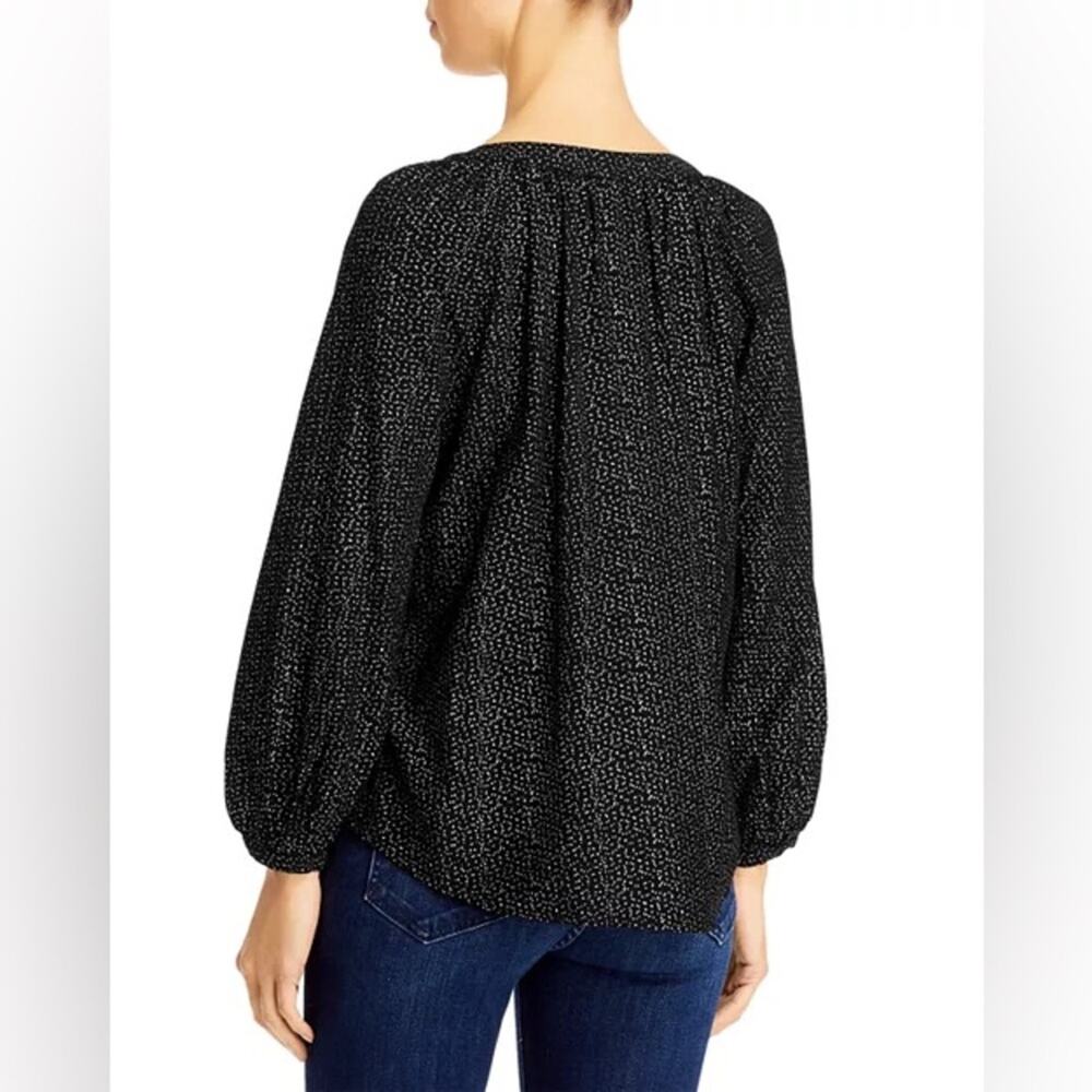 Velvet By Graham & Spencer Shirley Metallic Dot Print Blouse - Picture 2 of 6